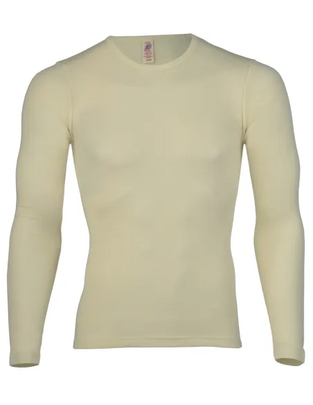 T-Shirt Manches Longues Blanc Cassé Homme Laine Mérinos Engel Natur