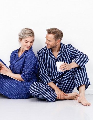 Pyjama Homme Coton Bio Bombay Stripes...