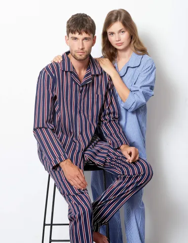 Pyjama Homme Coton Bio Bombay Stripes...