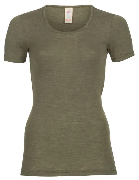 T-Shirt Manches Courtes Femme Soie Laine Engel Natur