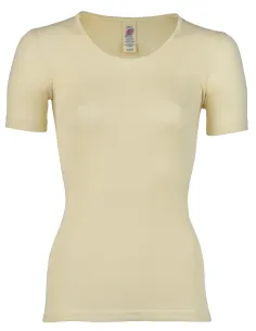 T-Shirt Femme Laine Mérinos Blanc Cassé Engel Natur 2