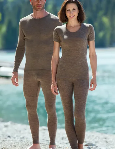 T-Shirt Manches Courtes Femme Soie Laine Engel Natur