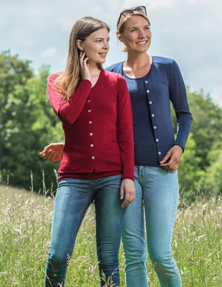 Cardigan Soie Laine Engel Natur