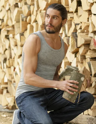 Débardeur Homme Soie Laine Engel Natur