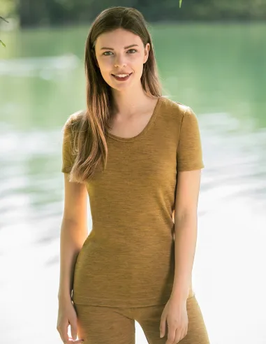 T-Shirt Femme Laine Mérinos Engel Natur