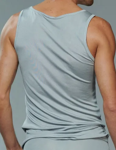 Kokon Zwo Maillot de Corps en Soie Homme Gris