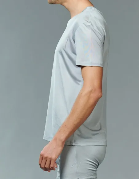 T-Shirt en Soie Homme Gris Kokon Zwo