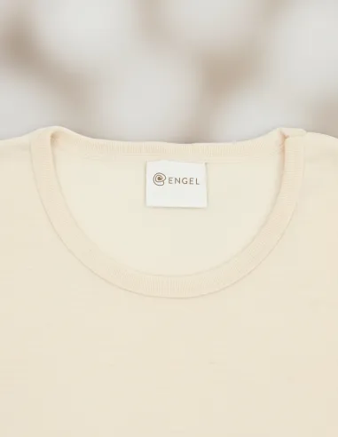 T-Shirt Blanc Homme Laine Mérinos Engel Natur