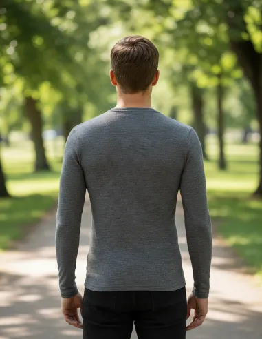 T-Shirt Manches Longues Homme Laine Mérinos Engel Natur