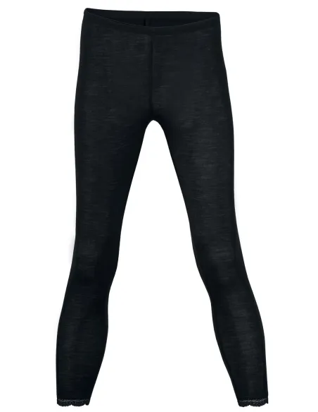 Leggings Femme avec Dentelle Soie Laine Engel Natur