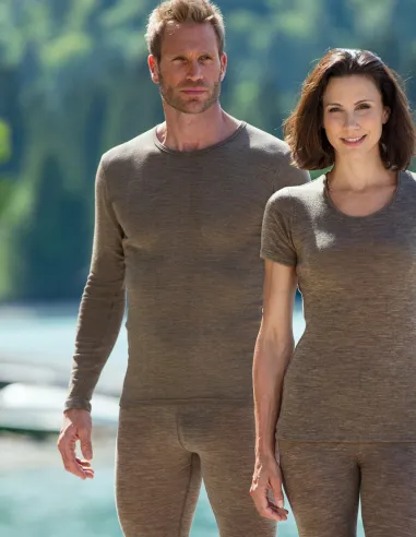 T-Shirt Manches Longues Homme Soie Laine Engel Natur