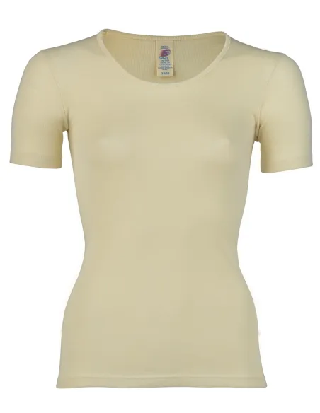 T-Shirt Manches Courtes Femme Soie Laine Engel Natur