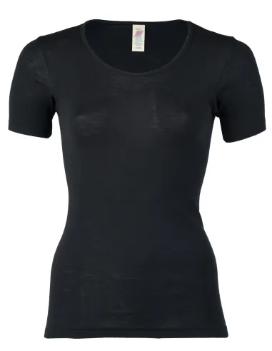 T-Shirt Manches Courtes Femme Soie Laine Engel Natur