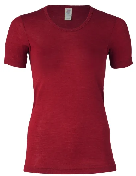T-Shirt Manches Courtes Femme Soie Laine Engel Natur