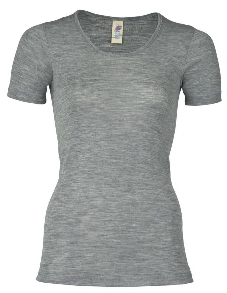 T-Shirt Manches Courtes Femme Soie Laine Engel Natur