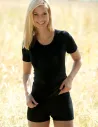 T-Shirt Manches Courtes Femme Soie Laine Engel Natur