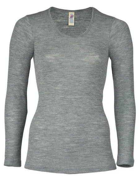T-Shirt Manches Longues Femme Soie Laine Engel Natur