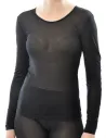 T-Shirt en Soie Femme Manches Longues Alkena