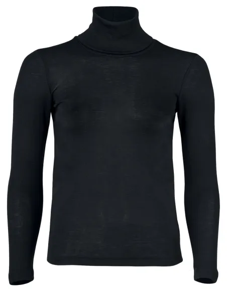 T-Shirt Col Montant Homme Soie Laine Engel Natur