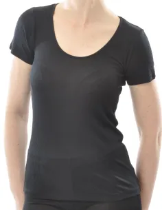 T-Shirt en Soie Côtelé Femme Alkena 2