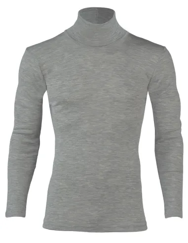 T-Shirt Col Montant Homme Soie Laine Engel Natur