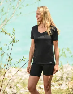 Engel Sports T-Shirt Femme Soie Laine Mérinos Regular Fit