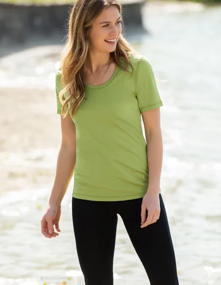 Engel Sports T-Shirt Femme Soie Laine Mérinos Regular Fit