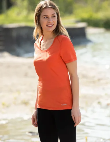 Engel Sports T-Shirt Femme Soie Laine Mérinos Regular Fit